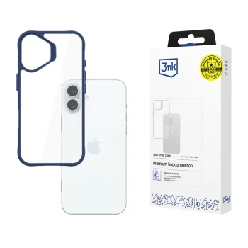 3Mk Protection Satin Armor Case+ vāciņš Apple iPhone 16 Plus, zils/caurspīdīgs