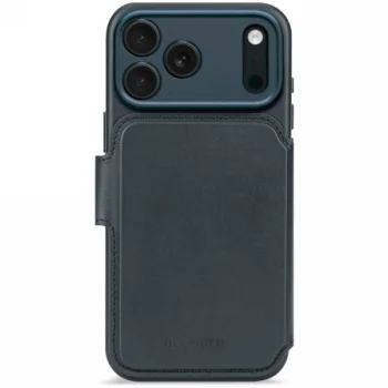 Decoded ādas noņemams maka maciņš ar MagSafe iPhone 17 Pro Max tālrunim – tumši zilā krāsā | Phone Case Cover