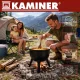 Kaminer 10L эмалированный чугунный казан для костра с ножками, черный