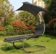 Садовый шезлонг-качалка с навесом MultiGarden PH158A, серый