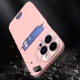 Hurtel iPhone 14 Pro Max Leather Stand Case with Card Slot, Pink