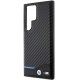 Samsung Galaxy S24 Ultra (SM-S928) BMW Leather Carbon Case Cover (BMHCS24L22NBCK), Black | Telefona Maciņš Vāks...