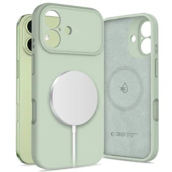 Tech-Protect Silicone MagSafe vāciņš iPhone 17 - Zaļš
