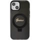 Guess iPhone 15 Plus / 14 Plus Case Ring Stand Script Glitter MagSafe, Black
