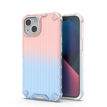 Бронированный чехол Hurtel Ombre Protect для iPhone 14, розовый и синий