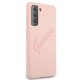 Guess Samsung Galaxy S21+ Case Silicone Vintage Script, Pink