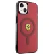 Ferrari iPhone 14 vāciņš Translucent MagSafe, sarkans