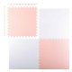 Ricokids large educational foam puzzle mat peach and white