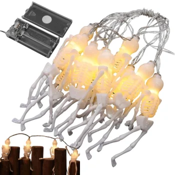 Halloween LED String Lights Skeletons, 2m, 10 LED, Warm White
