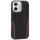 Чехол Audi для iPhone 17 R8 Genuine Leather MagSafe, черный/красный