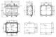 Монтажная коробка 164x148x70 мм, IP65, светло-серая