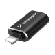 Wozinsky WALA-01 Lightning uz USB-A OTG pāreja, melna