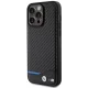 Чехол BMW для iPhone 15 Pro Max Leather Carbon, черный