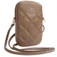 Сумка для телефона Guess Zip Quilted 4G, коричневая