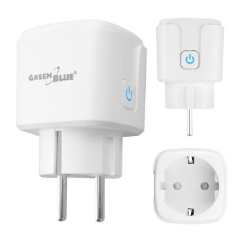 Умная WiFi розетка Greenblue GB735 W с энергометром, 16A/3840W, Белая