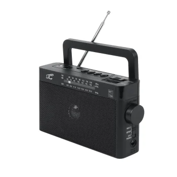 Pārnēsājams radio LTC SONA, Bluetooth, FM/AM/SW, USB, microSD, melns