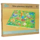 Magnetic Maze Board Game Farm, Wooden Travel Toy for Kids, 2 Players
