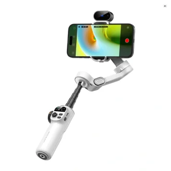 Aochuan Smart X2 viedtālruņa stabilizators ar AI sensoru, balts