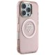 Guess iPhone 16 Pro Max vāciņš IML Metal Mountain Logo MagSafe, rozā