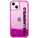 Karl Lagerfeld Liquid Glitter Elong vāciņš iPhone 14 Plus Rozā