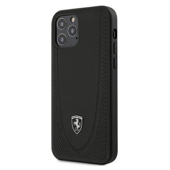 Ferrari iPhone 12 / 12 Pro Case Off Track Perforated, Black
