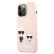 Чехол Karl Lagerfeld для iPhone 13 / 13 Pro Silicone Karl & Choupette, светло-розовый
