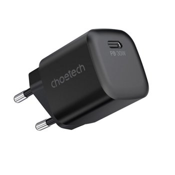 Choetech GaN USB lādētājs Type C PD 30W melns (PD5007)