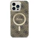 Чехол Guess для iPhone 14 Pro Max 4G MagSafe, коричневый