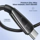Joyroom Pioneer Series SA31-AC6 USB-A uz USB-C kabelis 100W 1.2m, melns