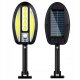 Āra saules bateriju LED COB lampa ar kustības sensoru, melna
