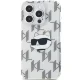 Karl Lagerfeld iPhone 15 Pro Max vāciņš IML Choupette Head & Monogram, caurspīdīgs