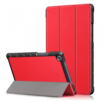 Huawei MediaPad M5 Lite 8.0" Tri-fold Stand Cover Case, Red | Vāks Apvalks Pārvalks Grāmatiņa Planšetdatoram