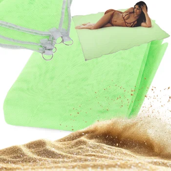 Large Beach and Picnic Mat 200x150 cm, Waterproof, Green