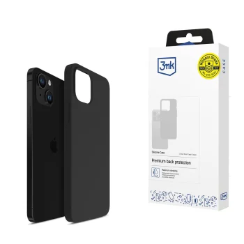 iPhone 13 vāciņš no 3mk Silicone Case sērijas — melns
