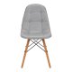 Ergonomisks skandināvu stila krēsls 4Rico QS-185 eko āda, pelēks