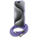 Чехол Guess для iPhone 16 Pro Crossbody Cord Script MagSafe, фиолетовый