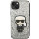 Karl Lagerfeld Glitter Flakes Ikonik Case for iPhone 14 Plus - Silver