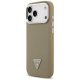 Guess Grained Triangle Logo MagSafe vāciņš iPhone 17 Pro Max – brūns | Phone Case Cover