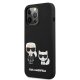Apple iPhone 13 Pro 6.1\'\' Karl Lagerfeld Silicone Karl & Choupette Case Cover (KLHCP13LSSKCK), Black