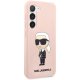 Karl Lagerfeld Samsung Galaxy S23 vāciņš Silicone Ikonik, rozā
