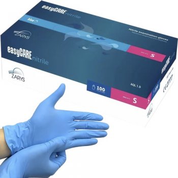 Vienreizlietojamie nitrila cimdi bez pūdera (S izmērs), 100 gab, zils l Disposable powder-free nitrile gloves