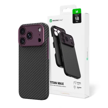 Чехол AmazingThing Titan Max Lens для iPhone 18 Pro с защитой камеры, MagSafe