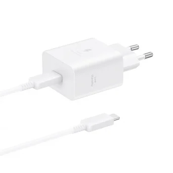Samsung EP-T4511XBEGEU 45W lādētājs ar USB-C vadu (1.8m) - balts