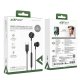 Acefast L2 in-ear austiņas ar USB‑C savienotāju, mikrofonu un vadības pulti, 1,2 m – melnas