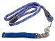 Classic leash with adjustable collar for dogs and cats, 120 cm, blue