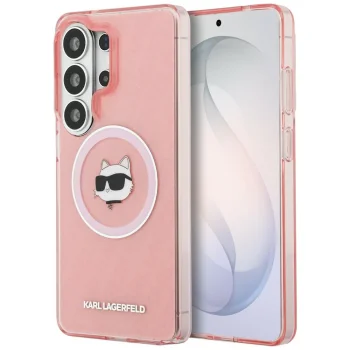 Karl Lagerfeld IML Repeated Choupette MagSafe vāciņš Samsung Galaxy S26 Ultra, rozā