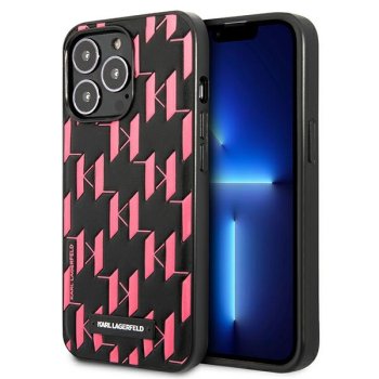 Чехол Karl Lagerfeld Monogram Plaque для iPhone 13 Pro Max - Розовый