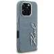Karl Lagerfeld Signature Denim Case for iPhone 16 Pro Max, Blue