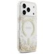 Чехол Guess Resin Bottom Glitter MagSafe для iPhone 17 Pro, Золотой