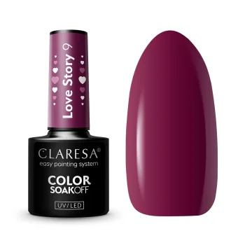 Claresa Love Story 9 hibrīda nagu laka, 5g